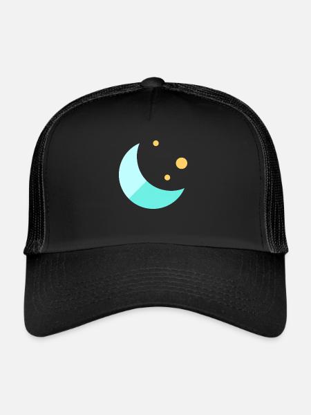 moon - Trucker Cap - black/black - Front