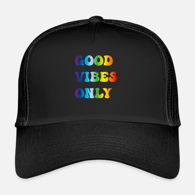 good vibes only - Trucker Cap - Schwarz/Schwarz