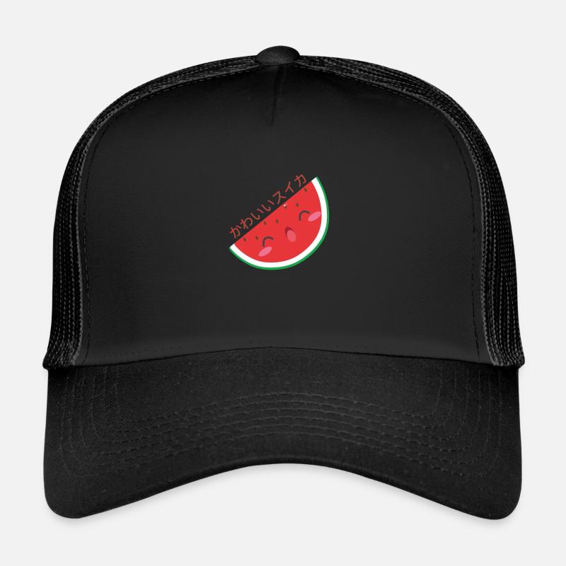 kawaii sandia - Trucker Cap - Schwarz/Schwarz