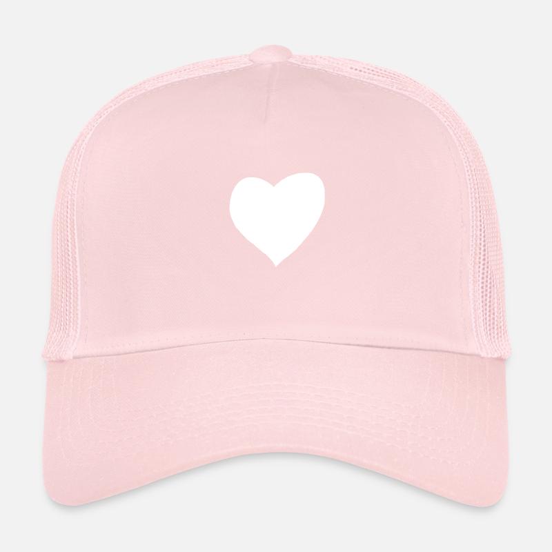 Weißes Herz Geschenkidee Trucker Cap