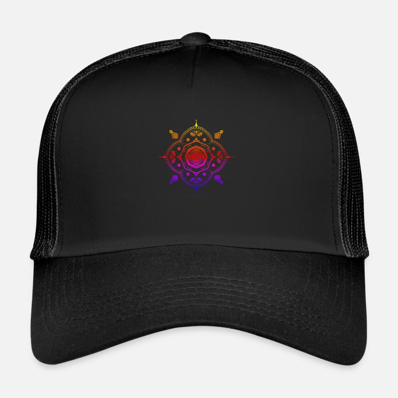 Mandala Boho Mandala Style modèle bohemian Casquette trucker 