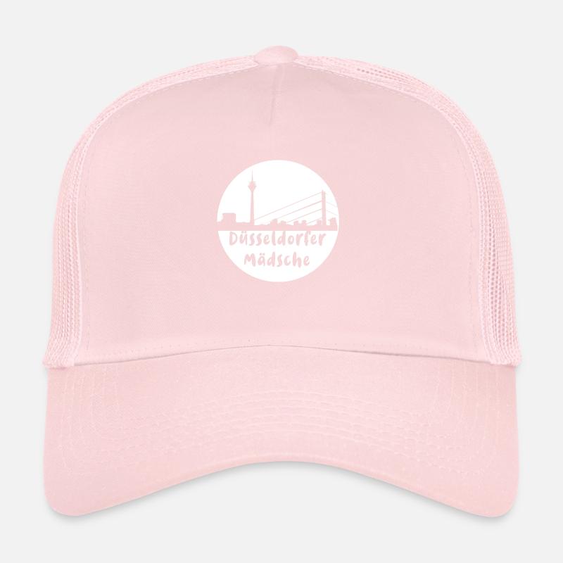 düsseldorf,skylined,,düsseldorfer mädsche,weiss Trucker Cap