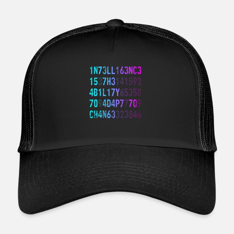 L’intelligence est la capacité de s’adapter au changement - Casquette trucker  - noir/noir