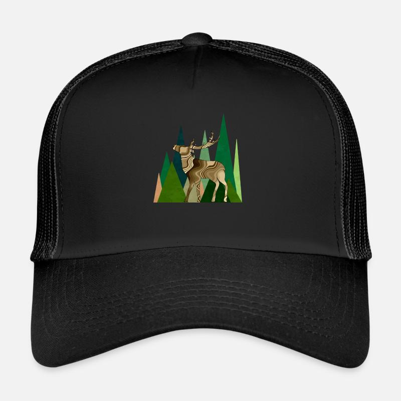 cerf - Casquette trucker  - noir/noir