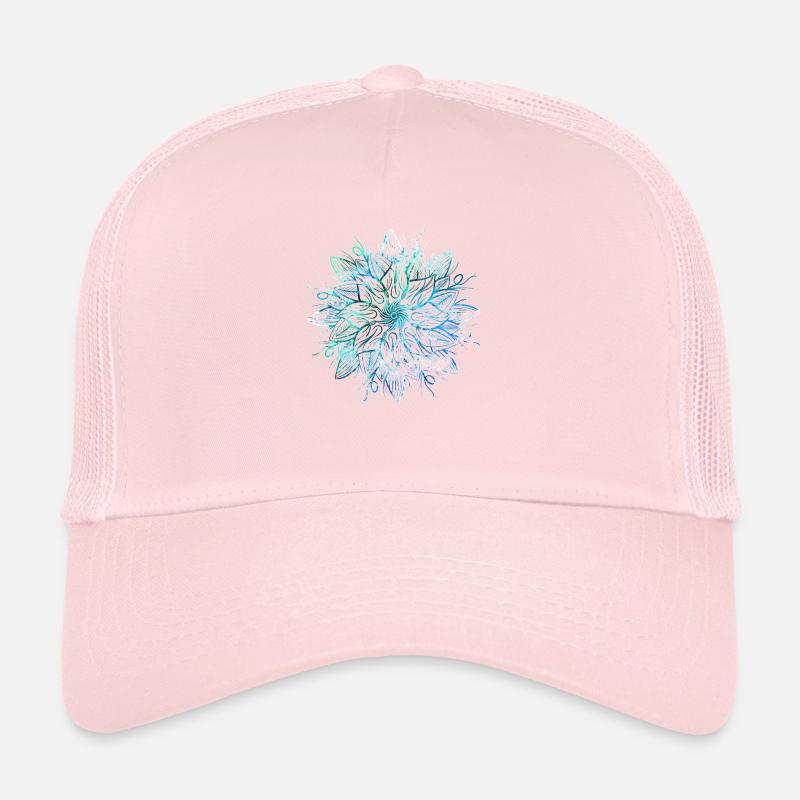 Mandala - Bleu Casquette trucker 