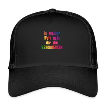 Autismus - Trucker Cap - Schwarz/Schwarz - Vorne