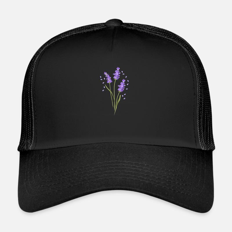 Blume Lila Lavendel Sommer Blume Geschenkidee Trucker Cap
