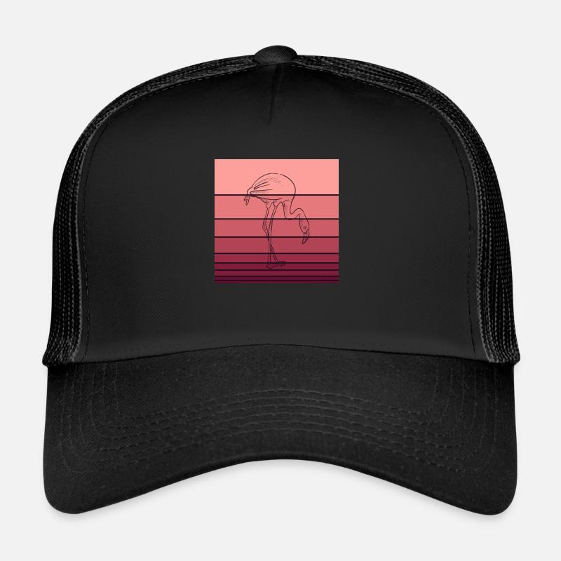 Flamingo - Trucker Cap - Schwarz/Schwarz