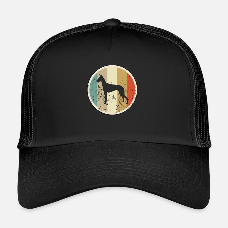 Podenco Windhund - Trucker Cap - Schwarz/Schwarz