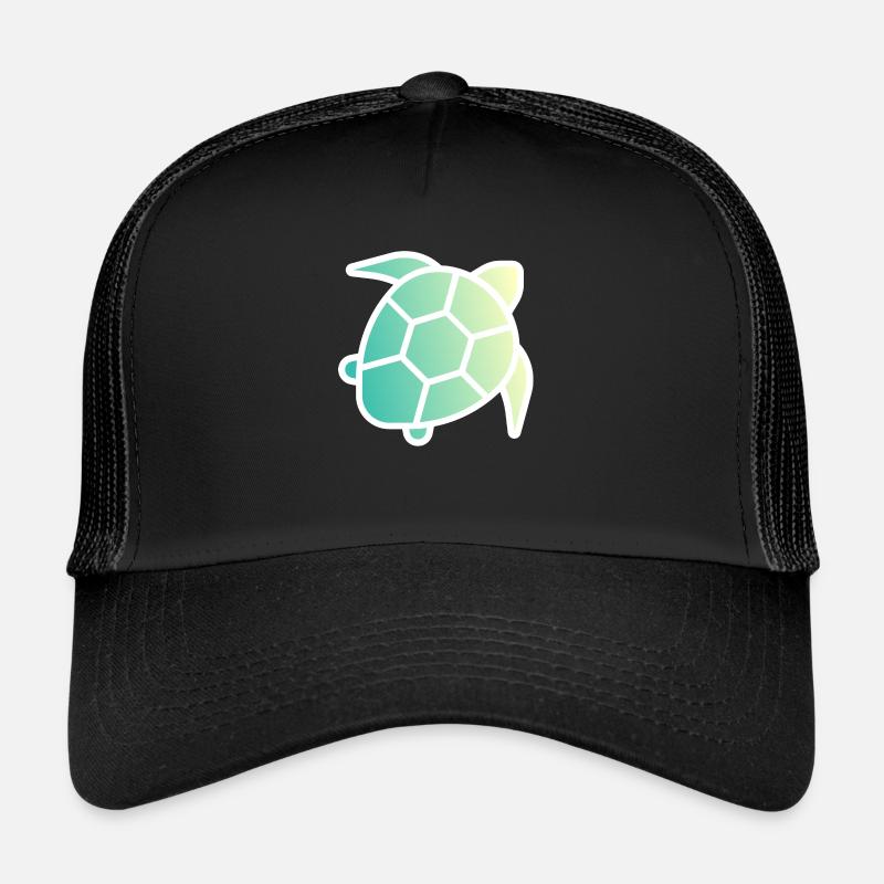 Tortue de jour tropicale décrite - Casquette trucker  - noir/noir