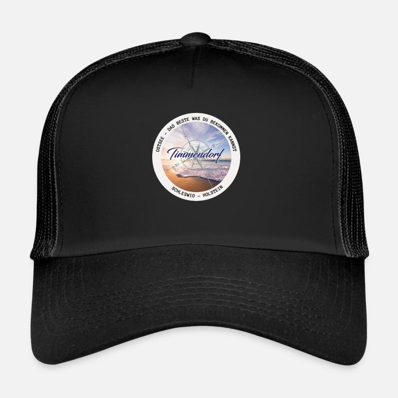 Ostsee Timmendorf - Trucker Cap - Schwarz/Schwarz