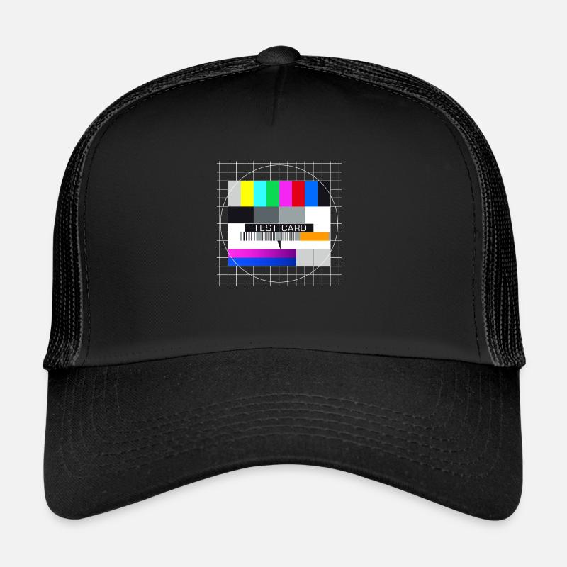 Testbild Fernsehen Bildschirm Sendeschluss Display Trucker Cap
