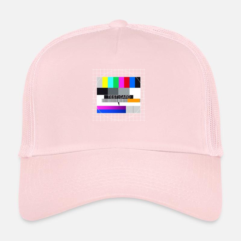 Test Image Television Screen End of Broadcast Display Trucker Cap