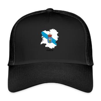 galicia map - Trucker Cap - Schwarz/Schwarz - Vorne