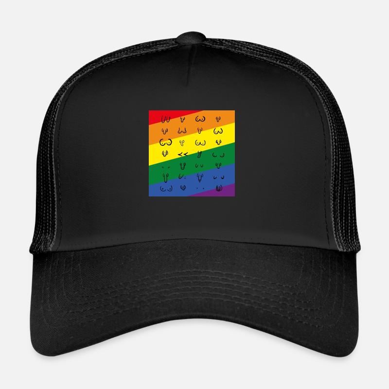 Free Love Rainbow Casquette trucker 