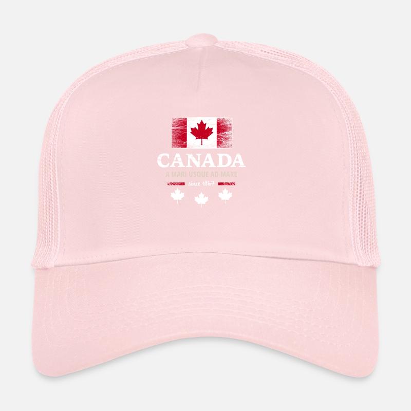Canada Flag Canada North America Maple Leaf Flag Trucker Cap