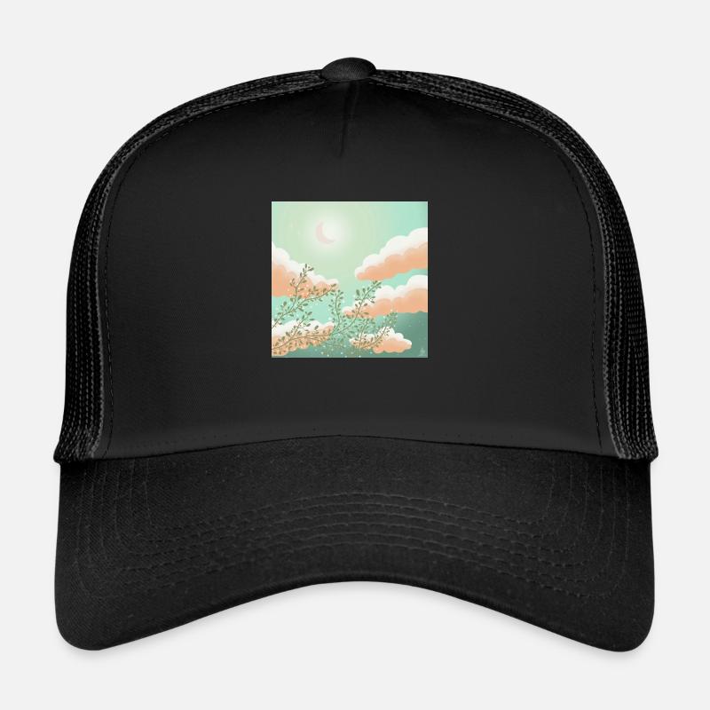 sunset in the spring - Trucker Cap - Schwarz/Schwarz