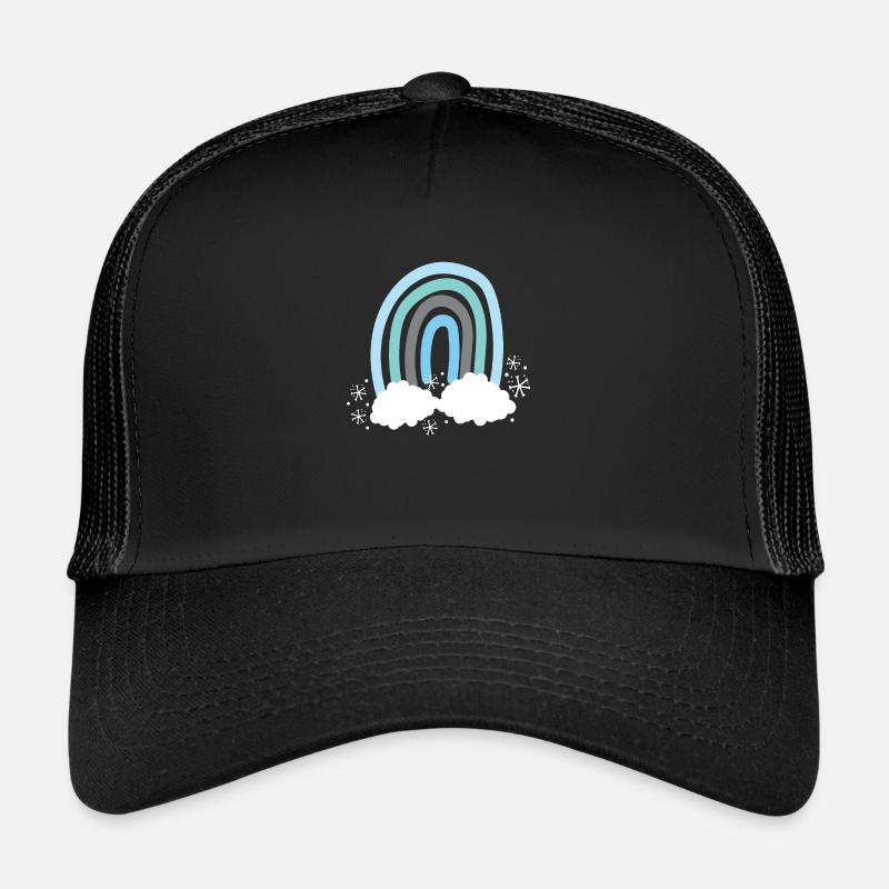 Blau Winter freundlicher Regenbogen Trucker Cap