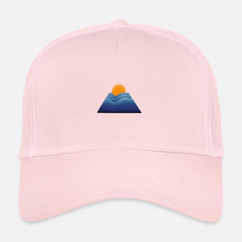 Triangle Soleil Mer Vagues Minimalistes Océan Casquette trucker 