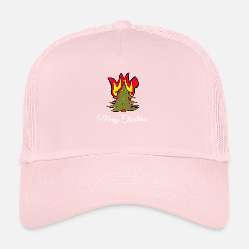 Burning Christmas tree Trucker Cap