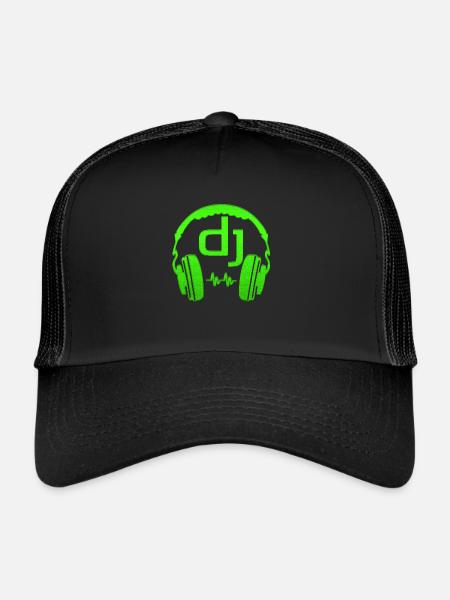 casque-musique-dj - Casquette trucker  - noir/noir - Devant