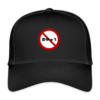 Keine 59+1 - Trucker Cap - Schwarz/Schwarz - Vorne