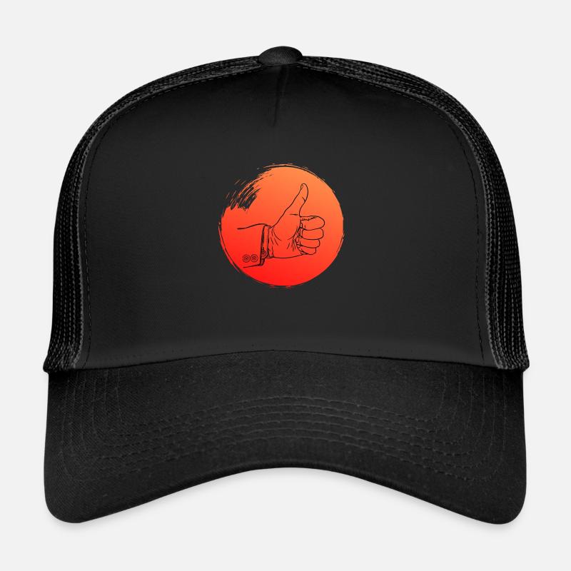 Daumen hoch - Trucker Cap - Schwarz/Schwarz