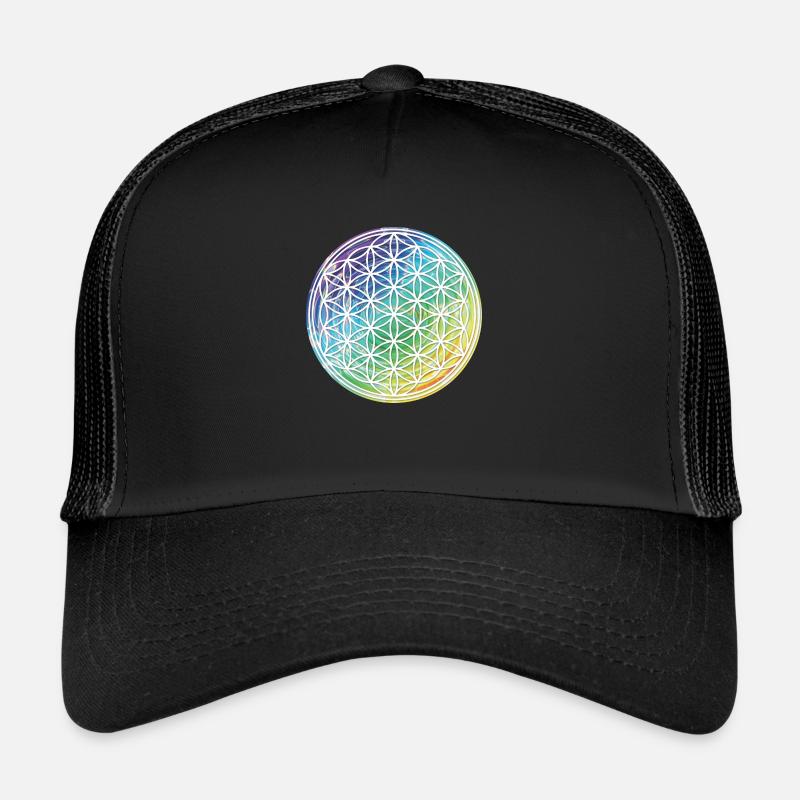Blume des Lebens Regenbogen Geschenkidee 005-034 Trucker Cap