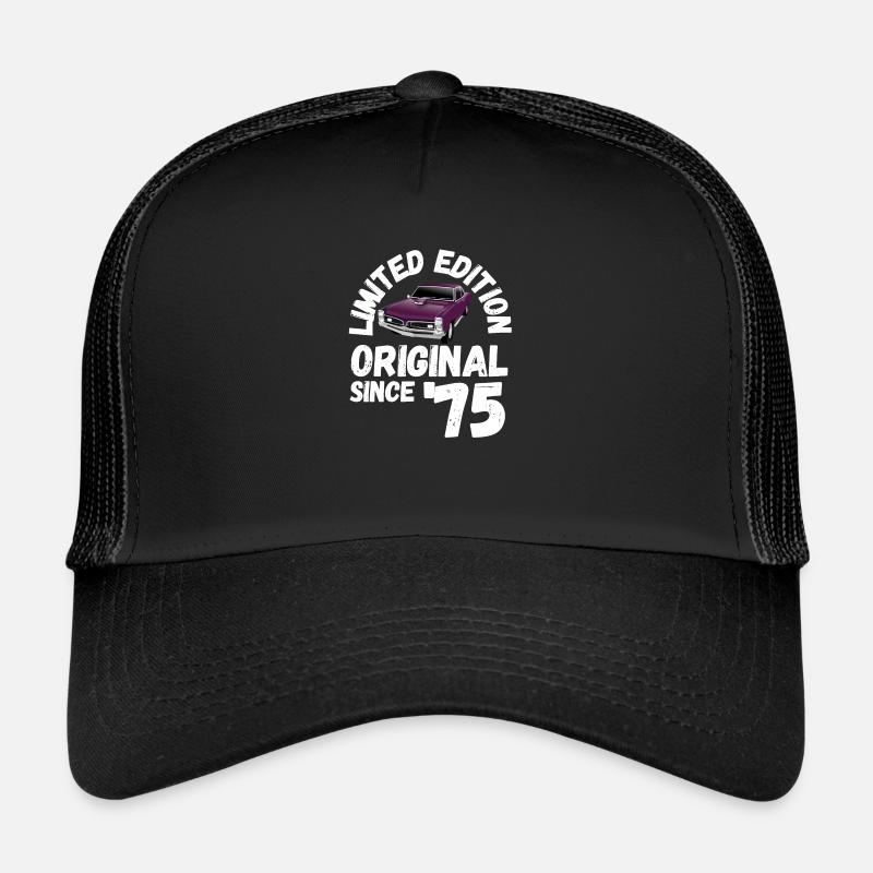 Édition limitée, Muscel-Car, année de construction 1975 - Casquette trucker  - noir/noir