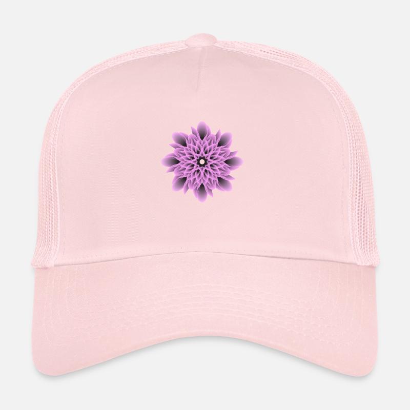 Illustration de fleurs violettes Casquette trucker 