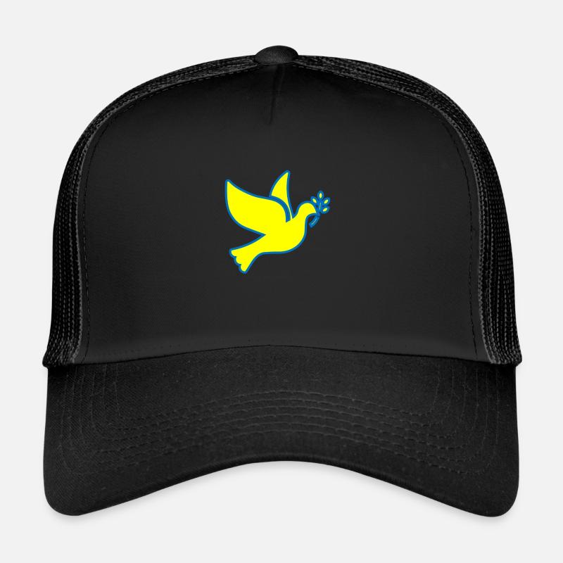 Friedenstaube Ukraine - Trucker Cap - Schwarz/Schwarz