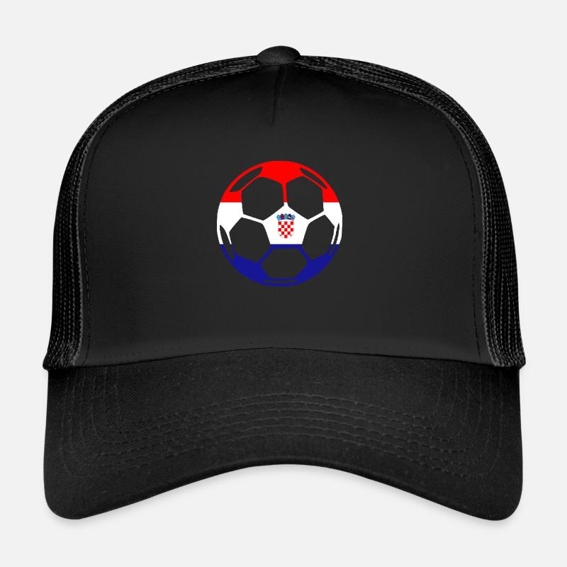 ballCROATIA - Trucker Cap - Schwarz/Schwarz