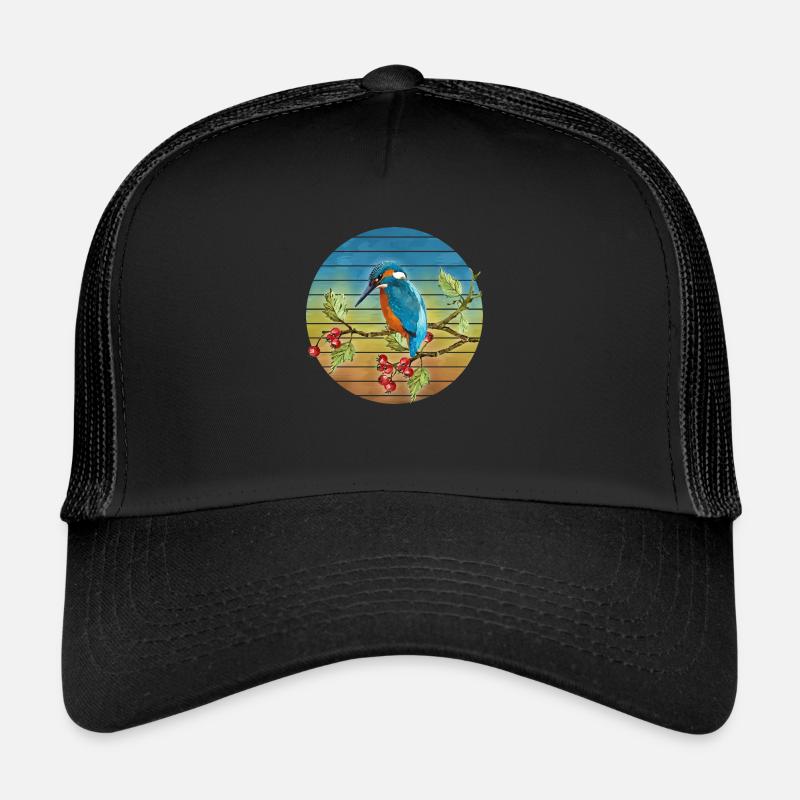 Colorful bird - Trucker Cap - black/black