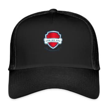J ai mal à ma Q - Casquette trucker  - noir/noir - Devant