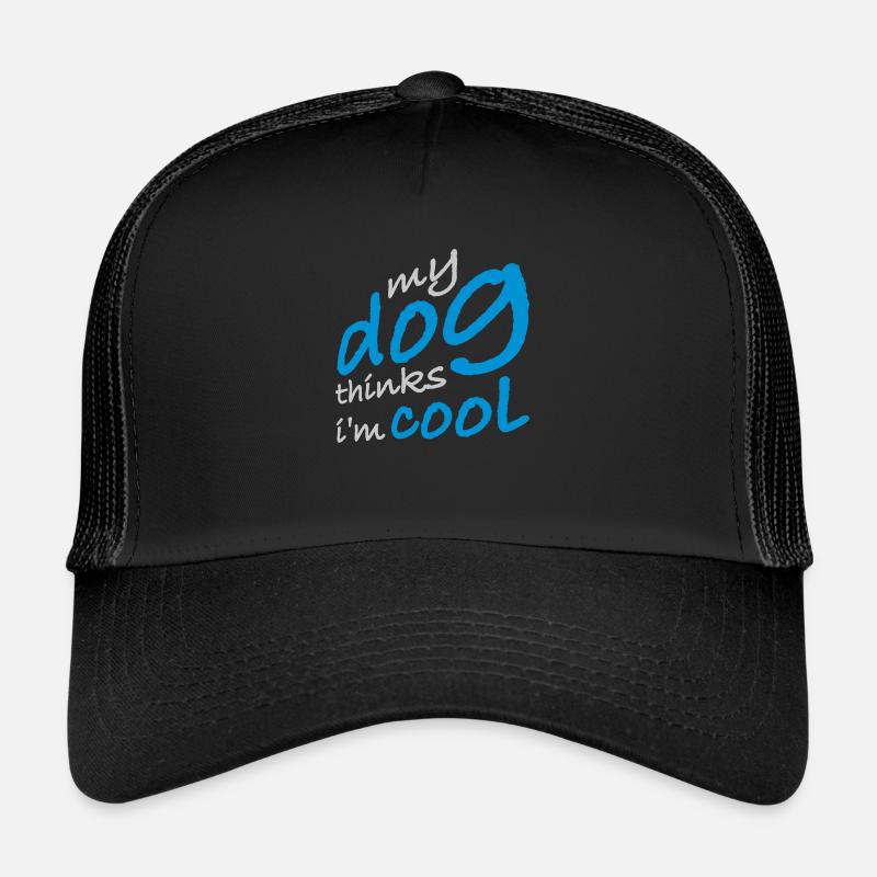 Dog thinks in the cool Trucker Cap