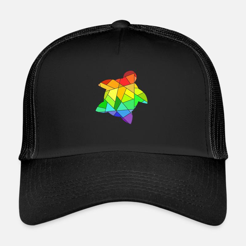 Regenbogen Geometrische Figuren Schildkröte Trucker Cap