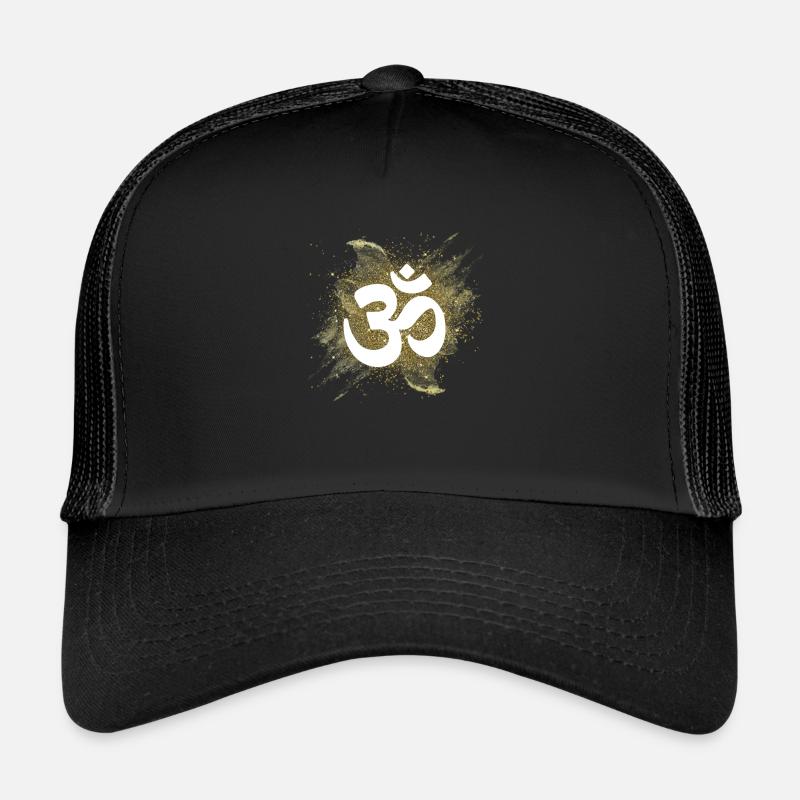 om sign gold air element mantra Trucker Cap