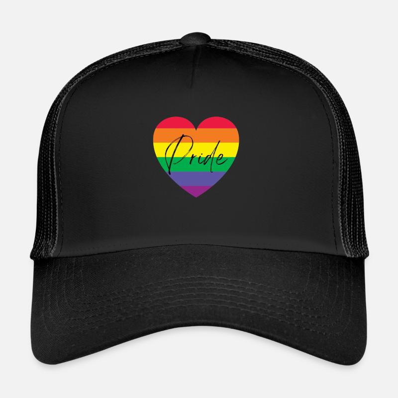 Pride cadeaux - Casquette trucker  - noir/noir