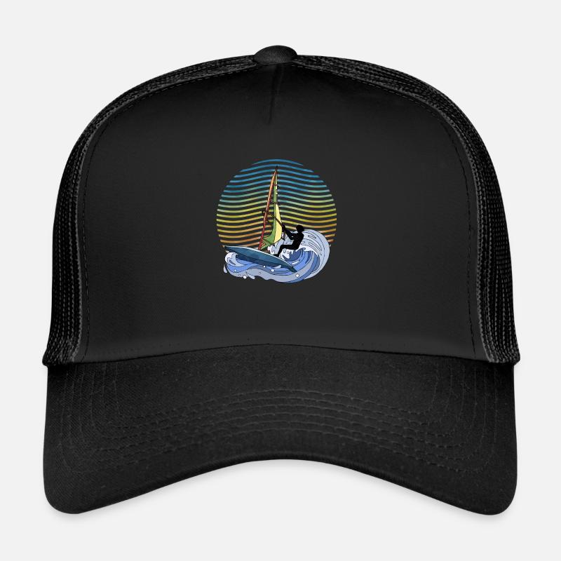 Windsurfen - Trucker Cap - Schwarz/Schwarz