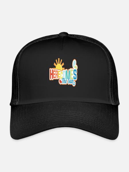 Here comes the Sun - Trucker Cap - black/black - Front