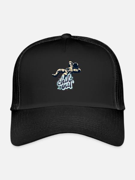 Astronaute effrayant - Casquette trucker  - noir/noir - Devant