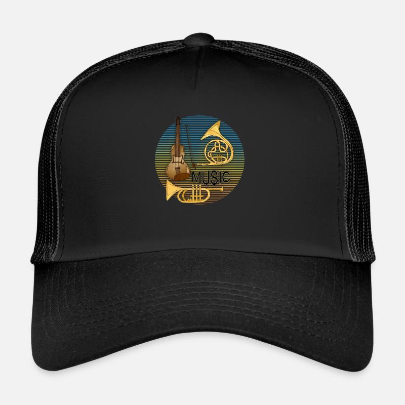 Musikinstrumente - Trucker Cap - Schwarz/Schwarz