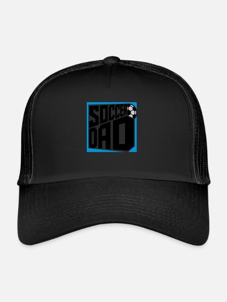 Logo Design Soccer Dad - Trucker Cap - black/black - Front