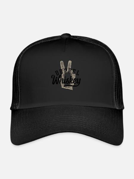 Doppel Whiskey - Trucker Cap - Schwarz/Schwarz