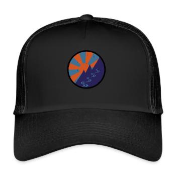 Montagne vintage - Casquette trucker  - noir/noir - Devant