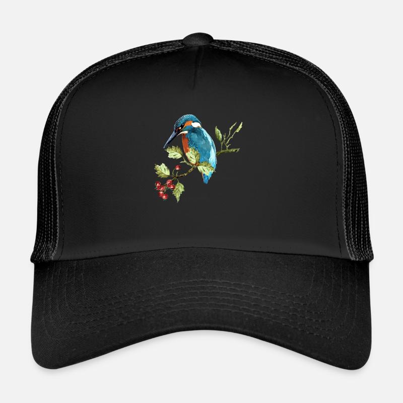 Bunter Vogel - Trucker Cap - Schwarz/Schwarz