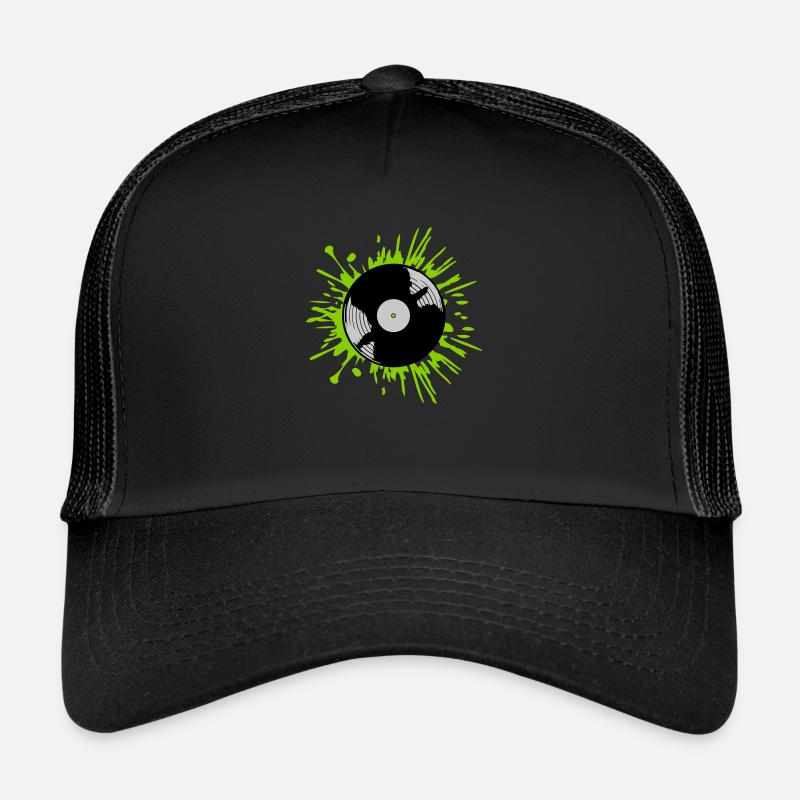 Gouttes de disque vinyle Color blobs Casquette trucker 