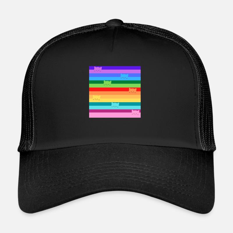 Chats arc-en-ciel Casquette trucker 