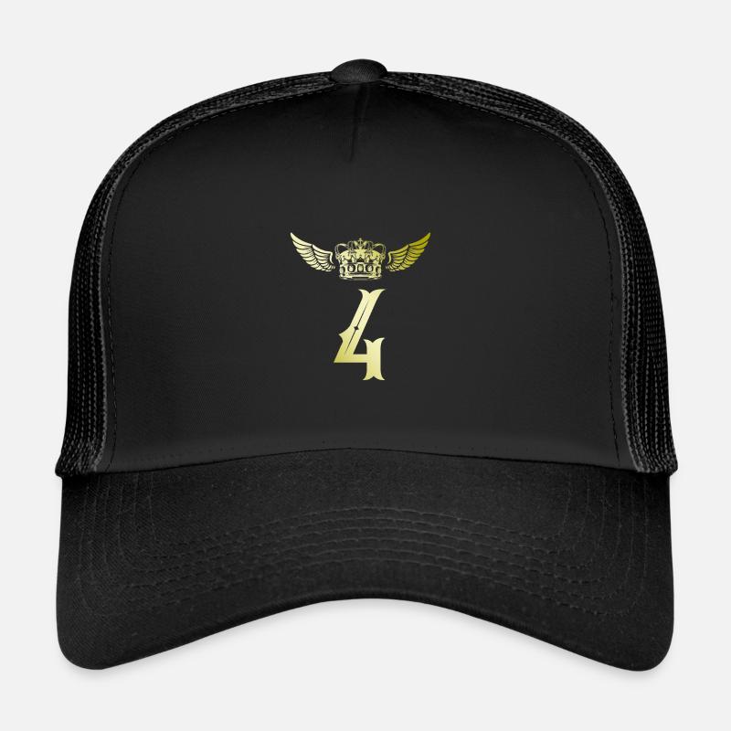 4 Zahl Krone Trucker Cap