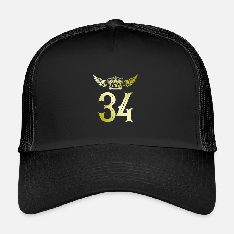 34 Zahl Krone Trucker Cap